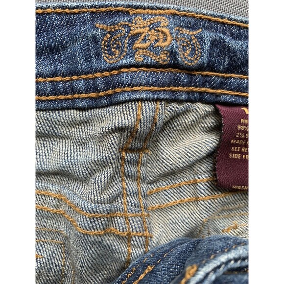 ZD Jeans Women’s Premium Size 13 Flare Blue Dark Denim Pockets Stretch Denim - Picture 12 of 13